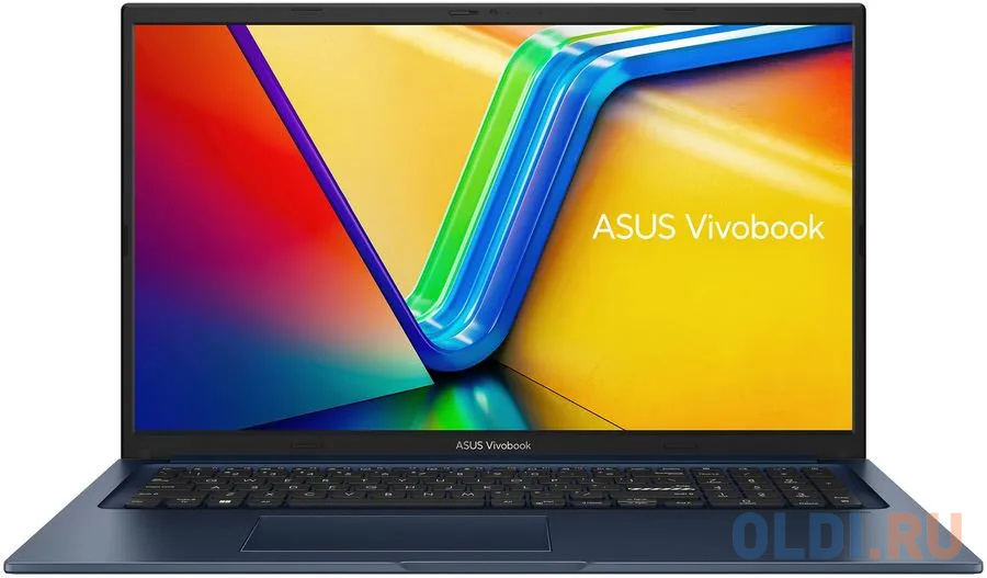 Ноутбук Asus VivoBook 17X X1704ZA-AU342 Core i7 1255U 16Gb SSD512Gb Intel Iris Xe graphics 17.3" IPS FHD (1920x1080) noOS blue WiFi BT Cam (90NB1