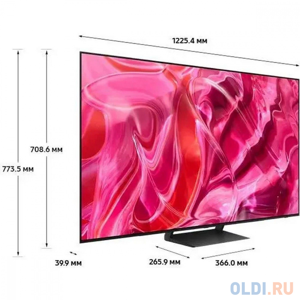 Телевизор 55" Samsung/ 55", QD-OLED 4K, Smart TV,Wi-Fi, Voice, HDR 32х, HDR10+, 144Гц, DVB-T2/C/S2, 2.1 CH, 40W, OTS+, FreeSync Premium Pro,