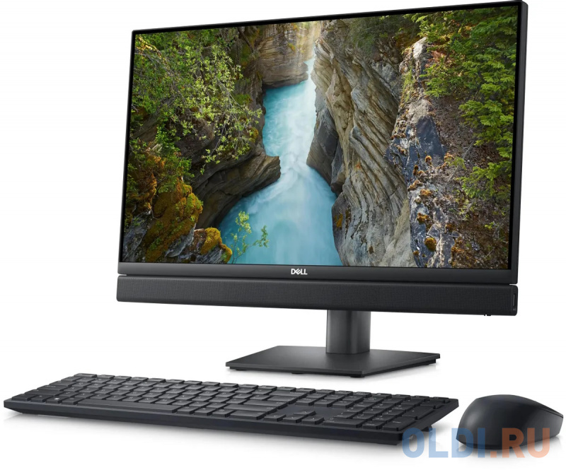 Моноблок Dell Optiplex 7410 23.8" Full HD i5 13500T (1.2) 16Gb SSD256Gb UHDG 770 Linux Ubuntu GbitEth WiFi BT 130W клавиатура мышь Cam черный 192