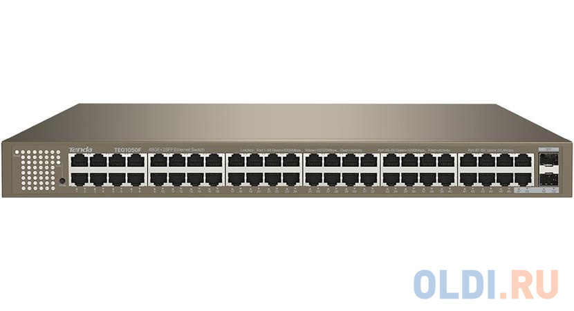 Коммутатор 48PORT 1000M 2SFP TEG1050F TENDA