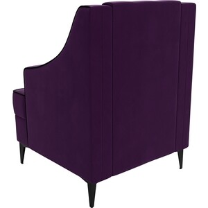 Кресло Лига Диванов Марк микровельвет фиолетовый\черный (111880)