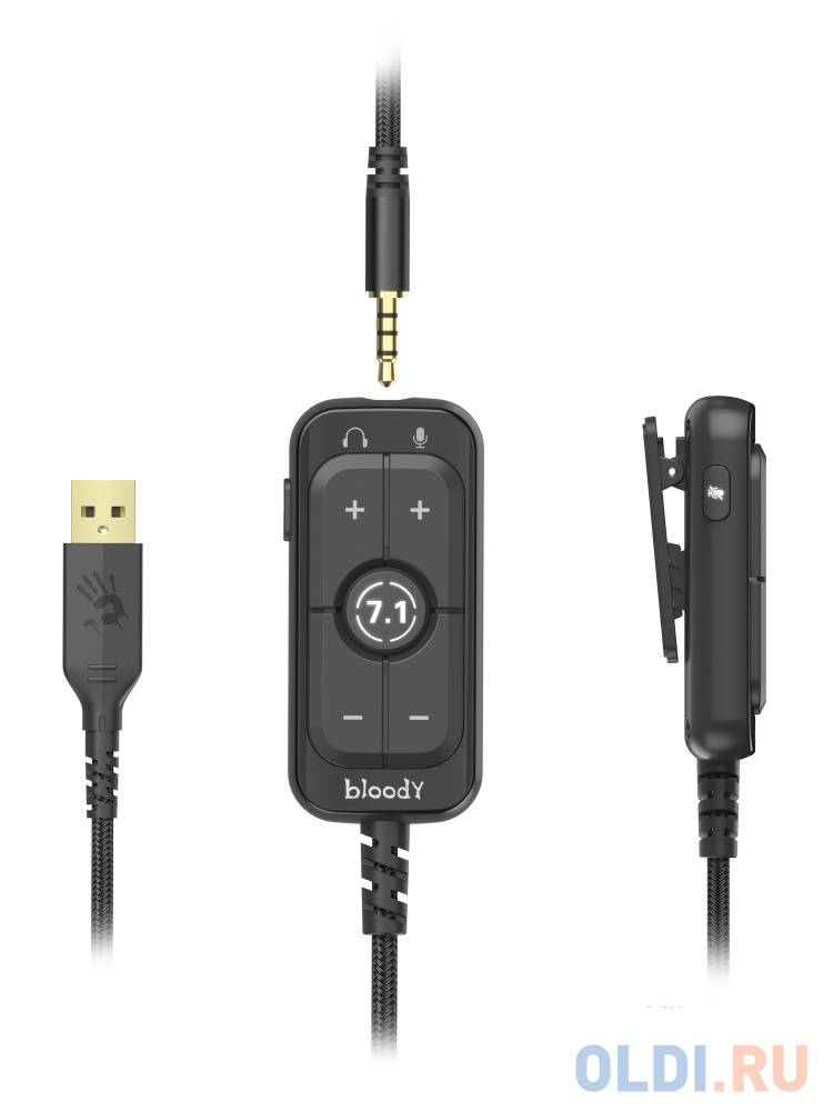 Наушники с микрофоном A4Tech Bloody M590i желтый/серый 1м мониторные USB оголовье (M590I SPORTS LIME)
