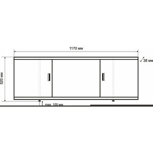 Экран под ванну Emmy Виктория 120х52 (vkt1170520bel)