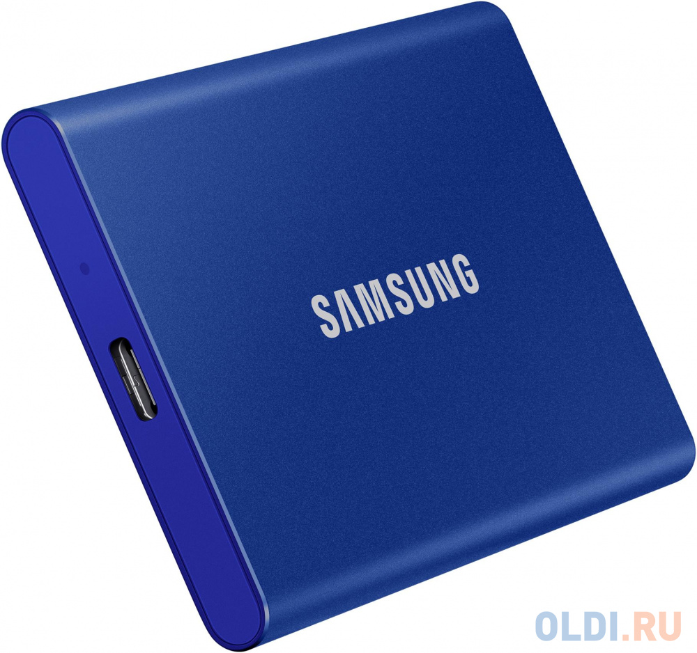 Внешний накопитель SSD Samsung 500Gb T7, 1.8", USB 3.2/Type-C, синий (MU-PC500H/WW)