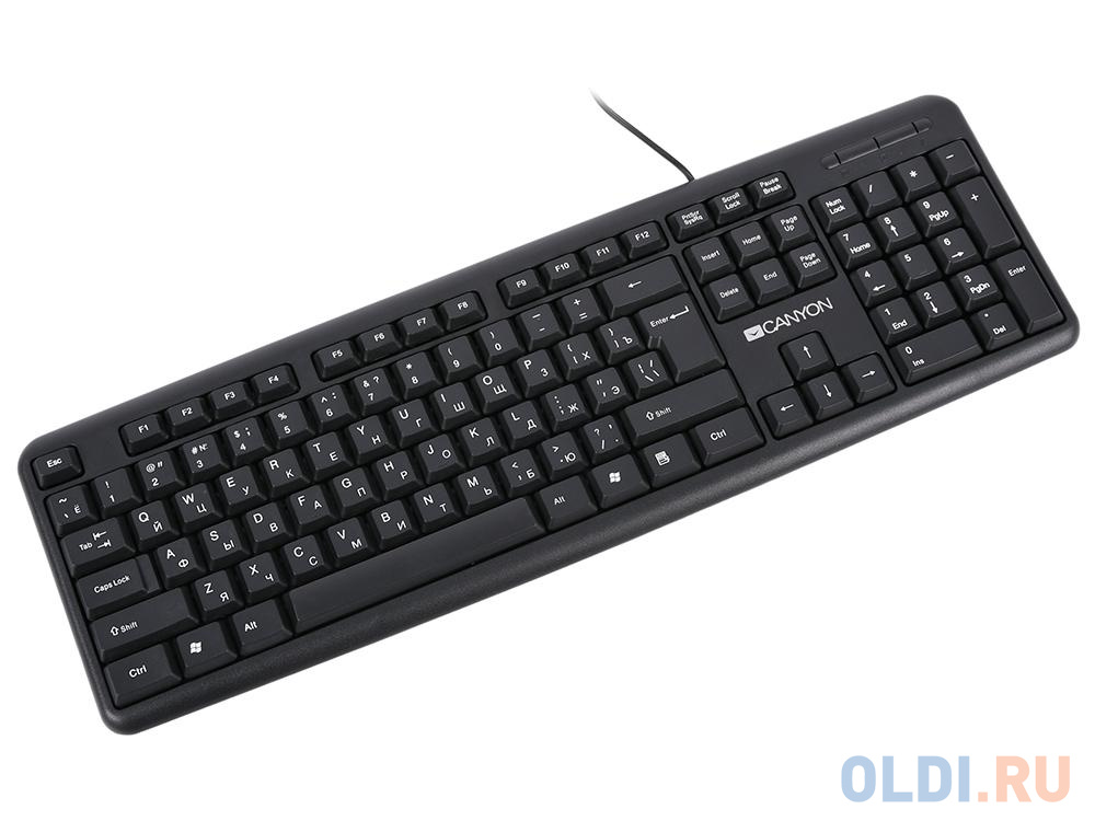 Клавиатура CANYON CNE-CKEY01-RU (Wired USB, 104 keys, Black в Москвe