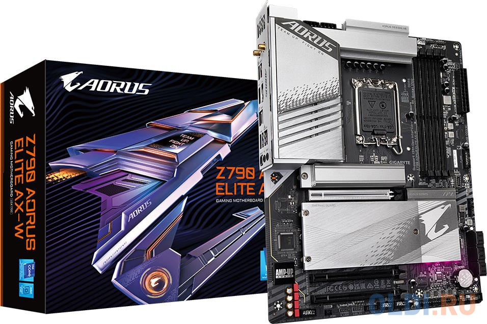 Z790 AORUS ELITE AX-W, Socket 1700, Intel®Z790, 4xDDR5-4800, HDMI+DP, 3xPCI-Ex16, 6xSATA3(RAID 0/1/5/10), 4xM.2, 8Ch Audio, 1x2.5GbLan, WiFi, (4+4)xUS