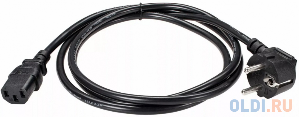 Кабель/ Кабель комп - розетка 220V EU (угловой)<VDE> 3GX1,5mm2, 1,8m, медь, Telecom <TY021-CU1.5-1.8M> в Москвe