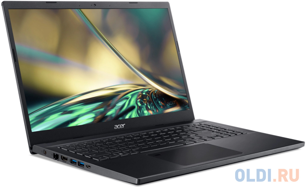 Ноутбук 15.6" IPS FHD Acer A715-76G black (Core i5 12450H/16Gb/512Gb SSD/2050 4Gb/noOS) (NH.QMYER.002)