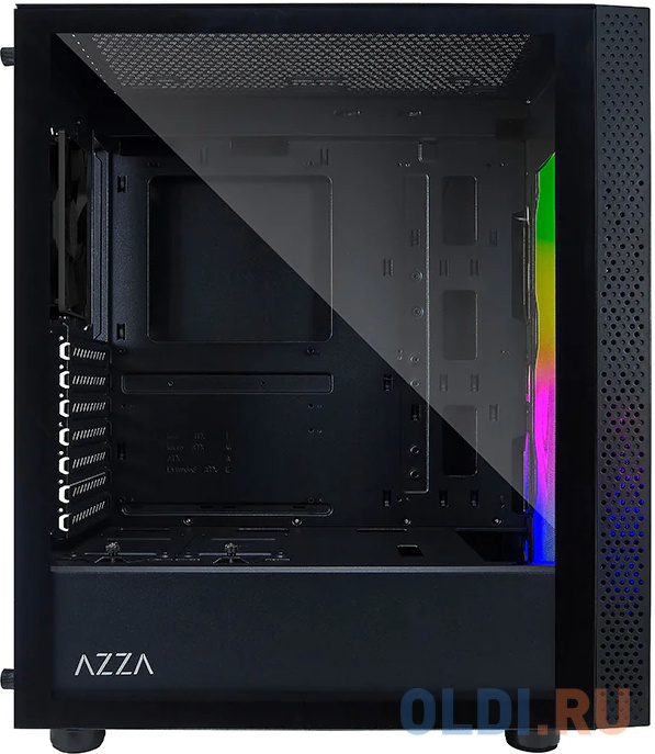 Корпус Azza Celesta F черный без БП ATX 5x120mm 5x140mm 2xUSB2.0 1xUSB3.0 audio bott PSU