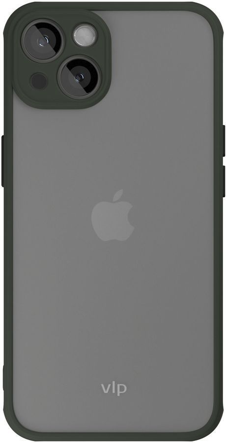Чехол защитный vlp Matte case для iPhone 13, темно-зеленый