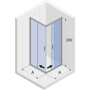 Душевой уголок Riho Hamar 2.0 R207 100х100 прозрачный, хром (G007006120)