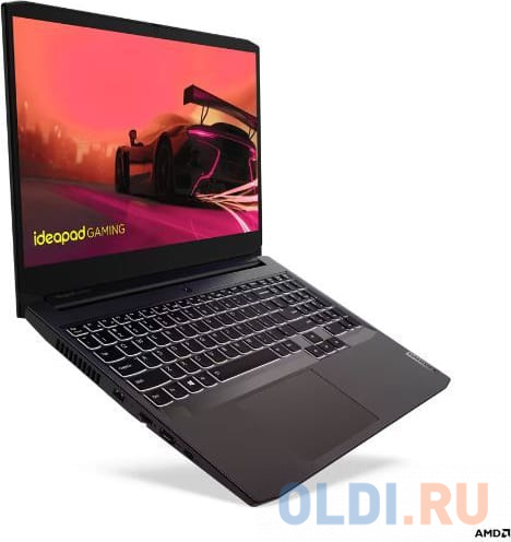 Ноутбук Lenovo IP Gaming 3 15ACH6 15.6" FHD IPS, AMD R5-5500H, 16Gb, 512Gb SSD, NVidia RTX2050 4Gb, no OS, черный (82K20