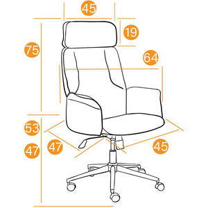 Кресло TetChair Charm ткань коричневый/коричневый F25 / ЗМ7-147 в Москвe