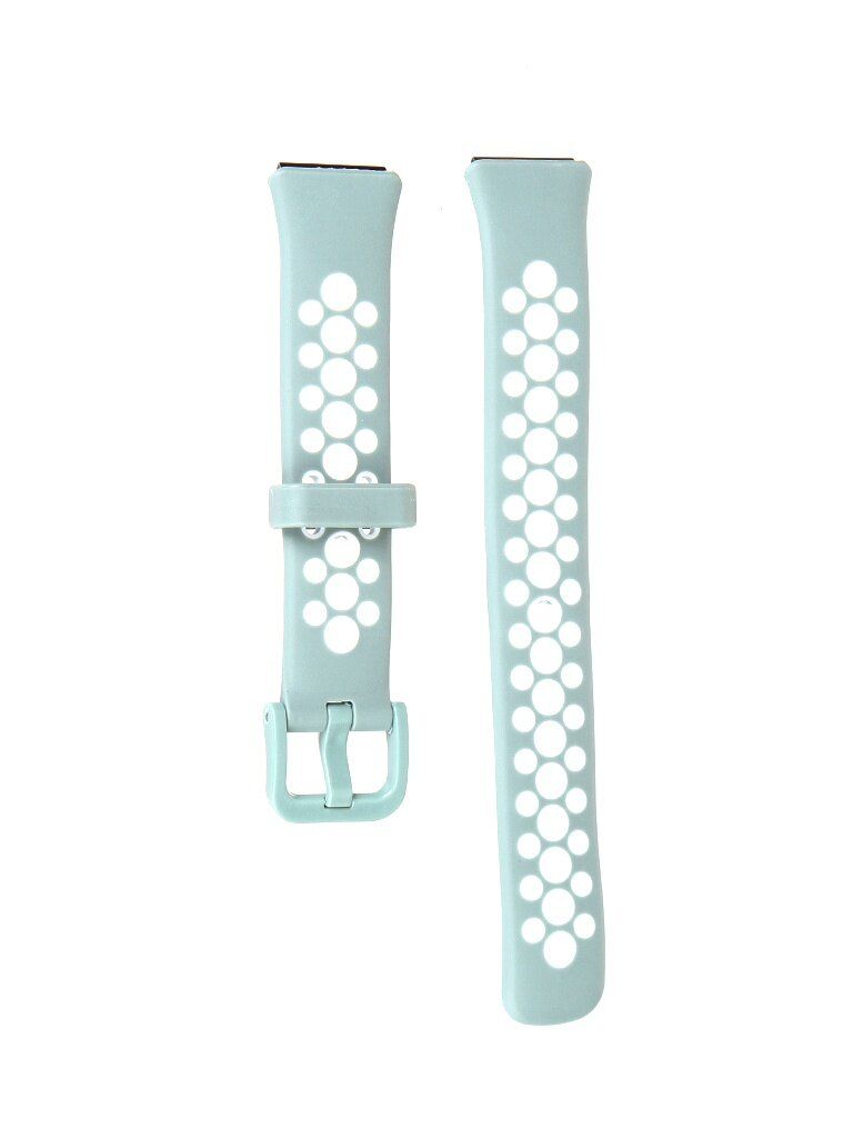 Ремешок DF для Huawei Band 7 Silicone Green-White hwSportband-02