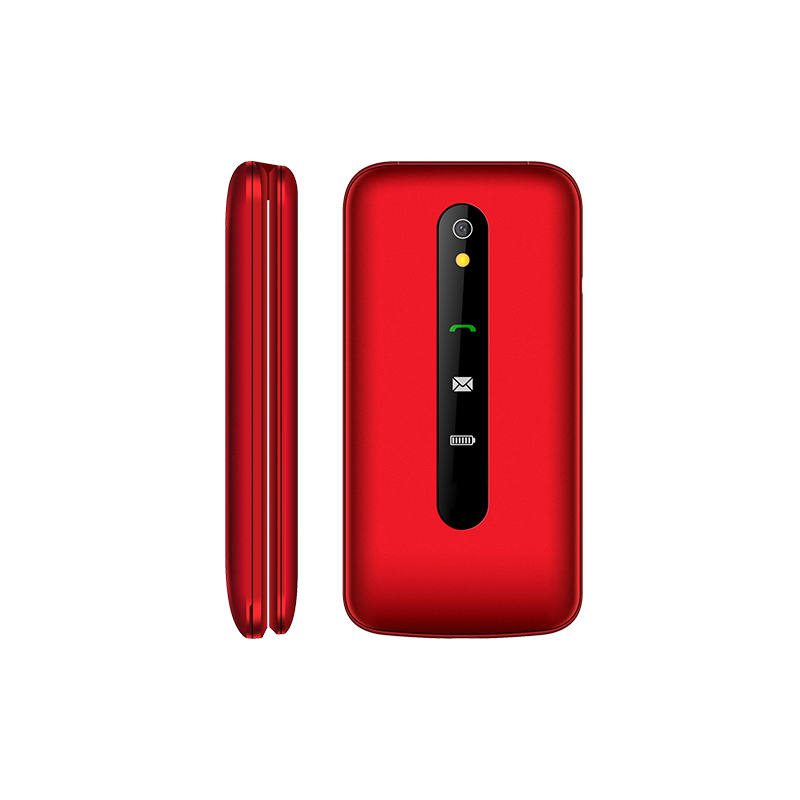 Мобильный телефон teXet TM-408, 2.8" 320x240 TFT, BT, 1xCam, 2-Sim, 1000 мА·ч, micro-USB, красный