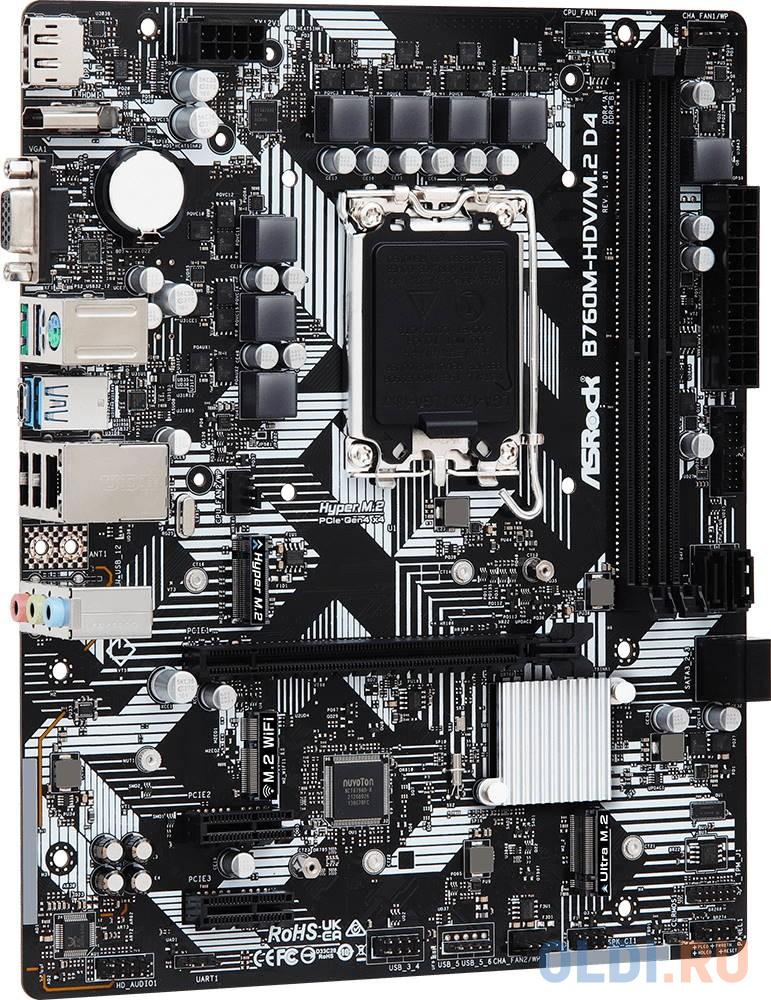 Материнская плата ASRock B760M-HDV/M.2 D4 90-MXBL40-A0UAYZ