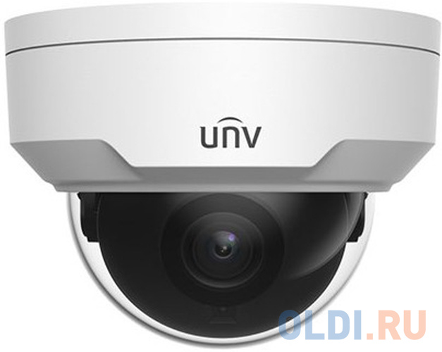Uniview Видеокамера IP купольная антивандальная, 1/3&quot; 4 Мп КМОП @ 30 к/с, ИК-подсветка и подсветка до 30м., EasyStar 0.005 Лк @F1.6, объектив 2.8