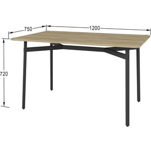 Стол обеденный Мебелик Кросс дуб сонома в Москвe