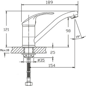 Смеситель для раковины Haiba HB36 хром (HB4536-2)