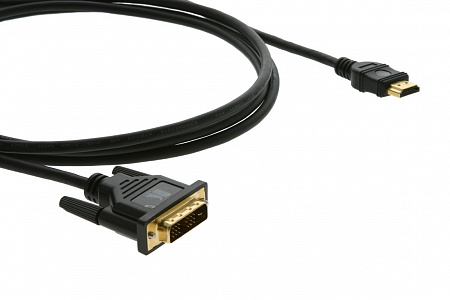 Кабель HDMI(19M)-DVI(M), 1.8 м, черный Kramer C-HM/DM-6 (97-0201006)