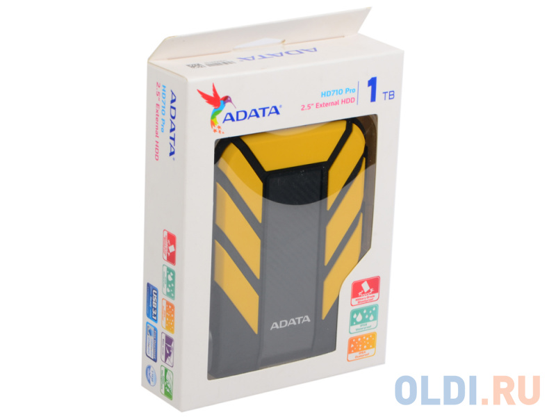 Внешний жесткий диск 1Tb Adata AHD710P-1TU31-CYL желтый (2.5" USB3.0)