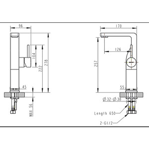 Смеситель для раковины Bravat Arc (F16061K-A2-ENG)