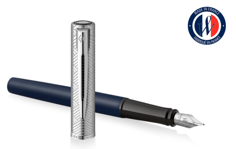 Ручка перьевая Waterman Graduate Allure Deluxe, нержавеющая сталь, колпачок, подарочная упаковка (2174469)