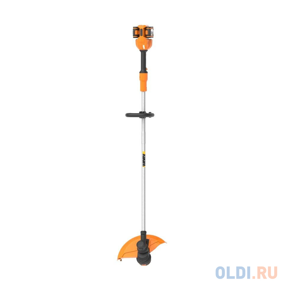 WORX Триммер аккумуляторный 40В, 33см, 2Ач х2, двойное ЗУ, коробка WG183E