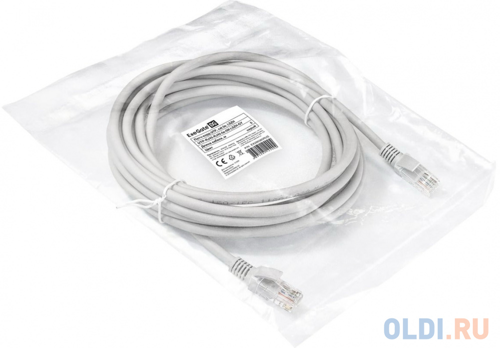 Cabeus PC-UTP-RJ45-Cat.5e-10m-LSZH Патч-корд U/UTP, категория 5е, 2xRJ45/8p8c, неэкранированный, серый, LSZH, 10м