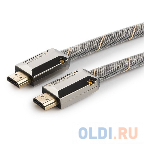 Кабель HDMI Cablexpert, серия Platinum, 1,8 м, v2.0, M/M, плоский, позол.разъемы, метал. корпус, нейлоновая оплетка, блистер CC-P-HDMI04-1.8M в Москвe