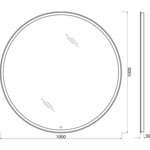 Зеркало BelBagno Spc-Rng 100 с подсветкой, сенсор (SPC-RNG-1000-LED-TCH)