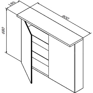 Зеркальный шкаф Am.Pm Spirit 2.0 80 с подсветкой, белый (M70AMCX0801WG)