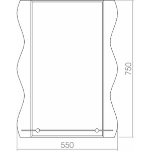 Зеркало Mixline Лацио 60х75 с полкой (4620001986392)