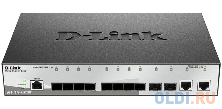 Коммутатор D-Link DGS-1210-12TS/ME управляемый 12х10/100/1000 2хSFP