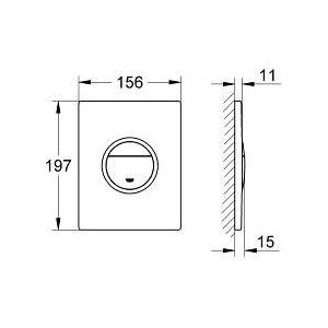 Кнопка смыва Grohe Nova Cosmopolitan light с подсветкой (38809000)