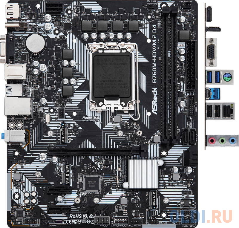 Материнская плата ASRock B760M-HDV/M.2 D4 90-MXBL40-A0UAYZ