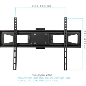 Кронштейн Kromax CORBEL-11 титан 32''-75'' макс.45кг настенный поворот и наклон в Москвe