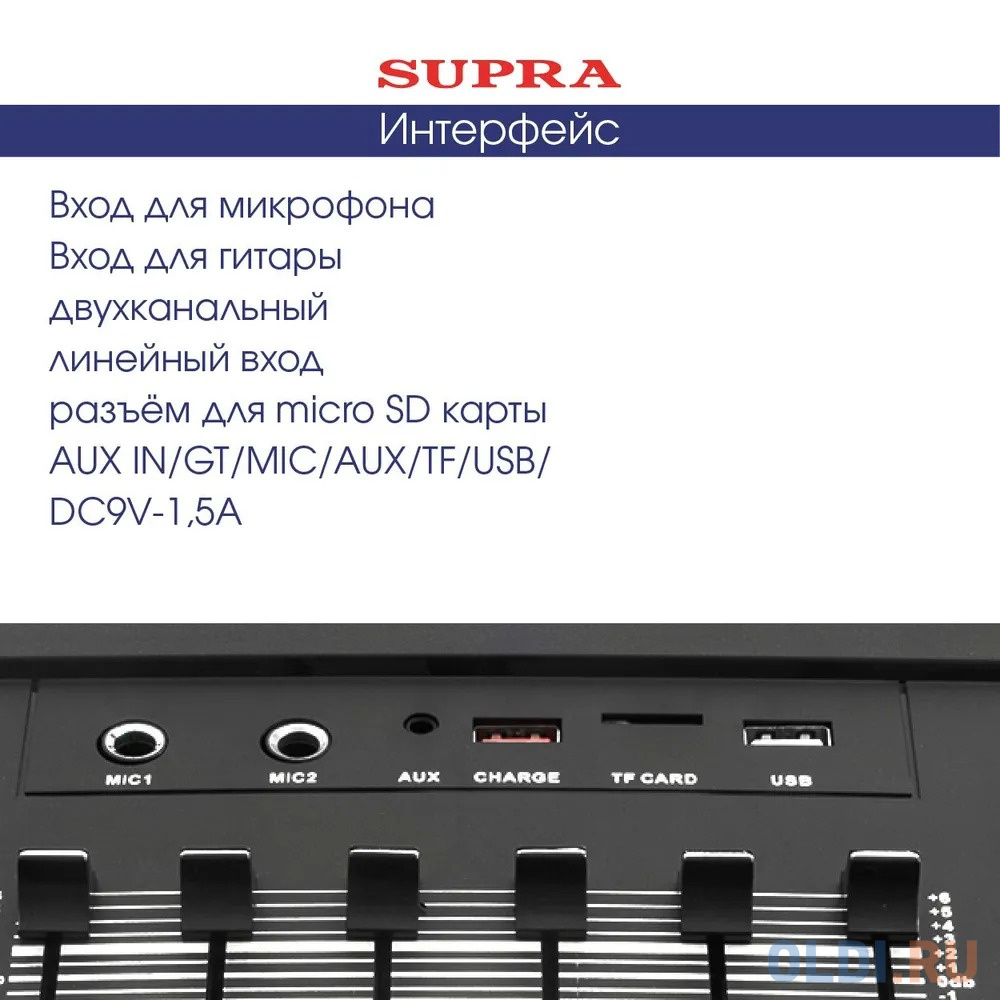 Минисистема Supra SMB-1300 черный 150Вт FM USB BT SD