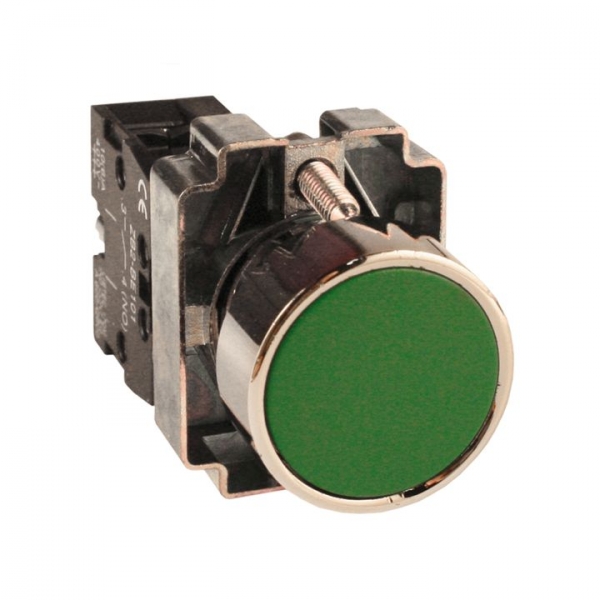 Кнопка плоская без фиксации 22 мм, зеленый, EKF PROxima BA31 (xb2-ba31)