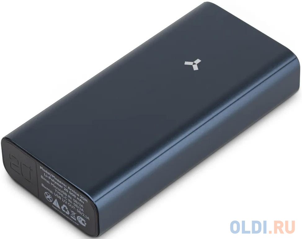 Внешний аккумулятор Power Bank 20000 мАч AccesStyle Arnica 20M синий