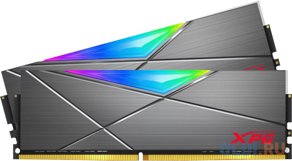 16GB ADATA DDR4 3200 DIMM XPG SPECTRIX D50 RGB Grey Gaming Memory AX4U32008G16A-DT50 Non-ECC, CL16, 1.35V, Heat Shield, Kit (2x8GB), RTL, (931047)