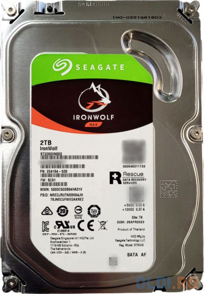 Жесткий диск Seagate SATA-III 2TB ST2000VN003 NAS Ironwolf (5400rpm) 256Mb 3.5" в Москвe