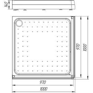Душевой поддон Radomir Дрим 100х100 (1-11-0-0-0-119)