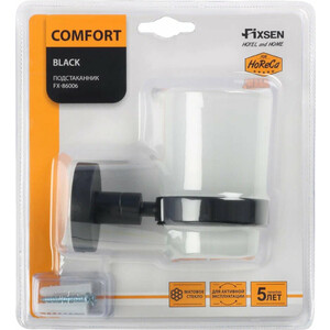 Стакан для ванной Fixsen Comfort Black черный матовый/стекло матовое (FX-86006) в Москвe