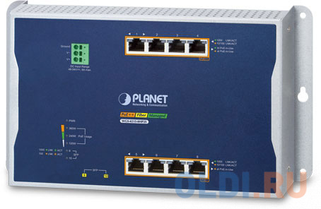 PLANET WGS-4215-8HP2S IP30, IPv6/IPv4, 4-Port 10/100/1000T 802.3bt 95W PoE + 4-Port 10/100/1000T 802.3at PoE + 2-Port 100/1000X SFP Wall-mount Managed