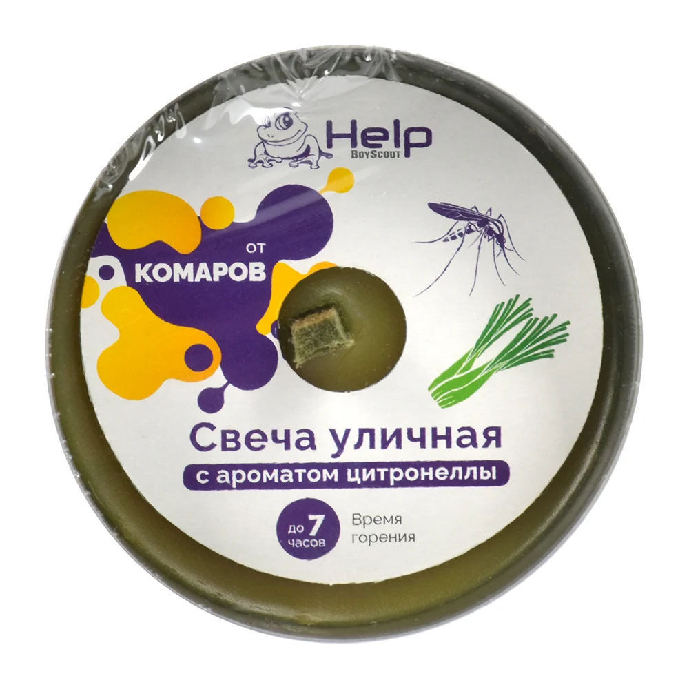 Уличная свеча от комаров HELP в Москвe