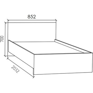 Кровать МДК Black 80х200 Красный (BL - КР9К)