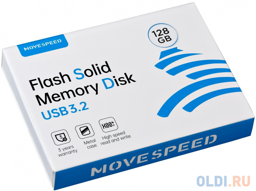 Флешка 128Gb Move Speed YSUYV-128GSN USB 3.0 USB Type-C серебристый