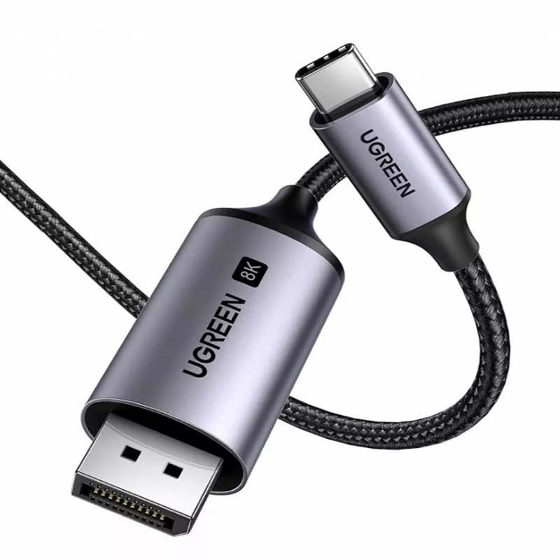 Аксессуар Ugreen CM556 USB-C - DisplayPort 2m Silver 25158