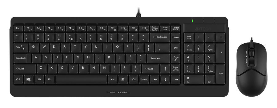 Клавиатура + мышь A4Tech Fstyler F1512, USB, черный (1454161)